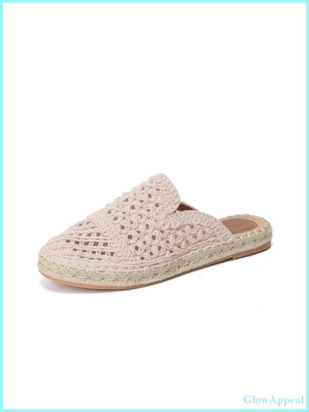 Women's Espadrille Mules Summer Slide Sandals Breathable Flat Shoes Closed Toe